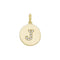 9ct Yellow Gold Round Zirconia Initial Pendant PN610/JAcotis Gold JewelleryPN610/J