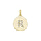 9ct Yellow Gold Round Zirconia Initial Pendant PN610/RAcotis Gold JewelleryPN610/R
