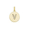 9ct Yellow Gold Round Zirconia Initial Pendant PN610/VAcotis Gold JewelleryPN610/V