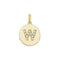 9ct Yellow Gold Round Zirconia Initial Pendant PN610/WAcotis Gold JewelleryPN610/W