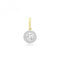 9ct Yellow Gold Round Zirconia Pendant PN1014Acotis Gold JewelleryPN1014