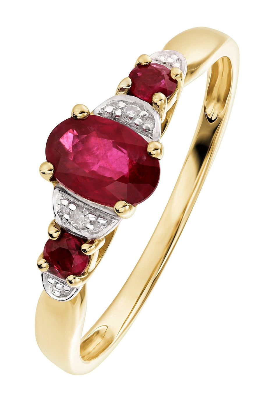 9ct Yellow Gold Ruby and Diamond RingThe Fine CollectiveBA0043987 - Q