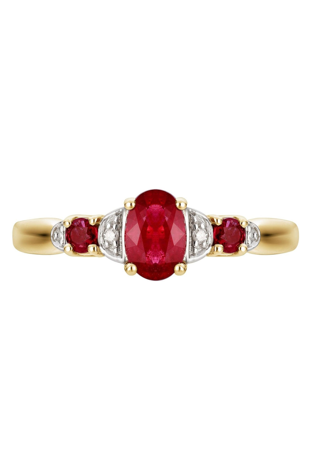 9ct Yellow Gold Ruby and Diamond RingThe Fine CollectiveBA0043987 - Q