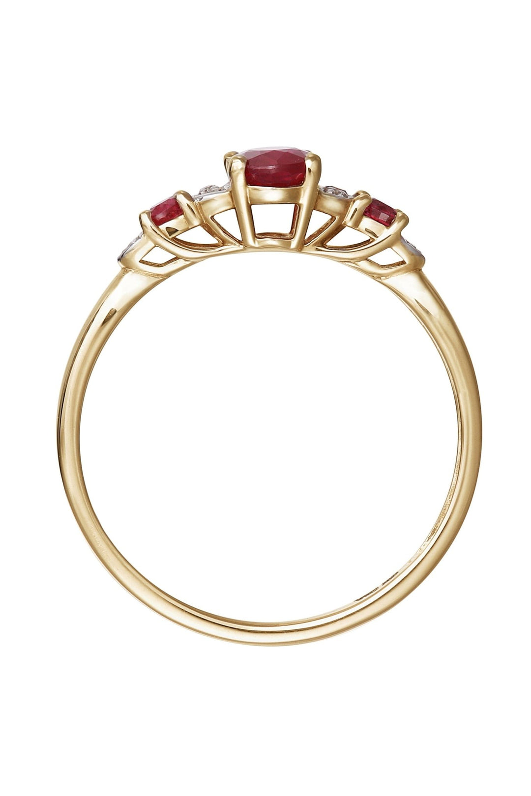 9ct Yellow Gold Ruby and Diamond RingThe Fine CollectiveBA0043987 - Q