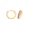 9ct Yellow Gold Ruby Red Zirconia Huggies 7Mm ER1179RAcotis Gold JewelleryER1179R