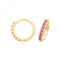 9ct Yellow Gold Ruby Red Zirconia Huggies 9Mm ER1180RAcotis Gold JewelleryER1180R