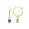9ct Yellow Gold Sapphire Blue Zirconia Drop Hinged Earrings ES1675SAcotis Gold JewelleryES1675S