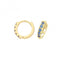 9ct Yellow Gold Sapphire Blue Zirconia Huggies 7Mm ER1179SAcotis Gold JewelleryER1179S