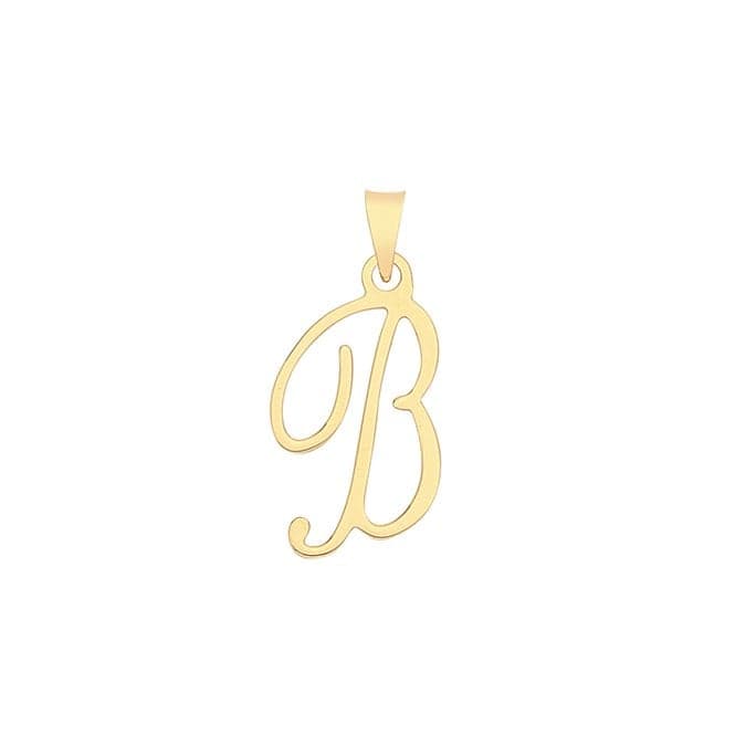 9ct Yellow Gold Script Initial Pendant PN1220/BAcotis Gold JewelleryPN1220/B