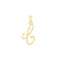 9ct Yellow Gold Script Initial Pendant PN1220/CAcotis Gold JewelleryPN1220/C