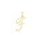 9ct Yellow Gold Script Initial Pendant PN1220/FAcotis Gold JewelleryPN1220/F