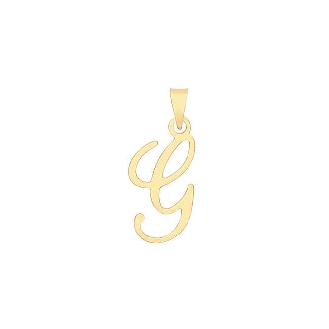 9ct Yellow Gold Script Initial Pendant PN1220/GAcotis Gold JewelleryPN1220/G