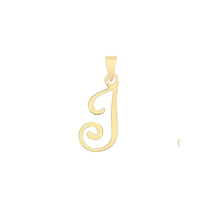 9ct Yellow Gold Script Initial Pendant PN1220/IAcotis Gold JewelleryPN1220/I