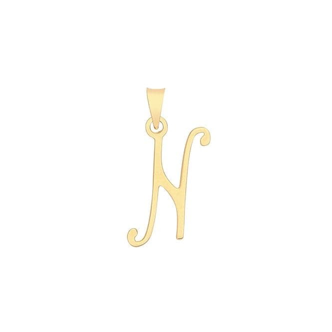 9ct Yellow Gold Script Initial Pendant PN1220/NAcotis Gold JewelleryPN1220/N