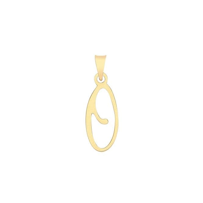 9ct Yellow Gold Script Initial Pendant PN1220/OAcotis Gold JewelleryPN1220/O