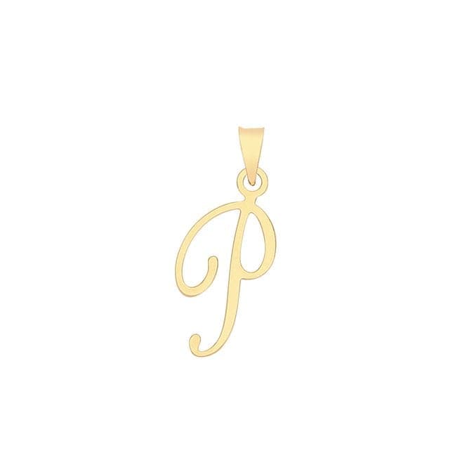 9ct Yellow Gold Script Initial Pendant PN1220/PAcotis Gold JewelleryPN1220/P