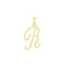 9ct Yellow Gold Script Initial Pendant PN1220/RAcotis Gold JewelleryPN1220/R