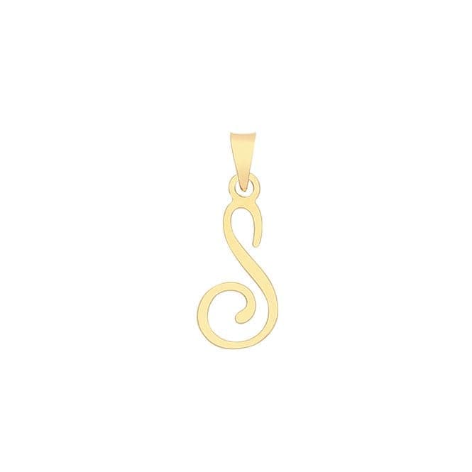 9ct Yellow Gold Script Initial Pendant PN1220/SAcotis Gold JewelleryPN1220/S