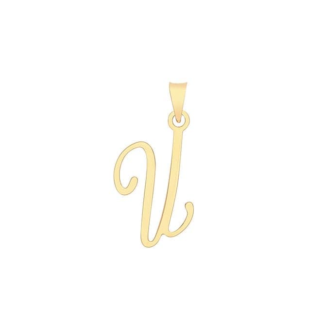 9ct Yellow Gold Script Initial Pendant PN1220/UAcotis Gold JewelleryPN1220/U