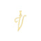 9ct Yellow Gold Script Initial Pendant PN1220/VAcotis Gold JewelleryPN1220/V