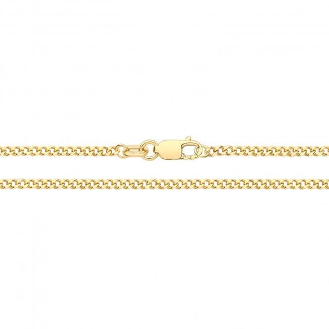 9ct Yellow Gold Semi Solid Close Curb Chain CH278Acotis Gold JewelleryCH278/20