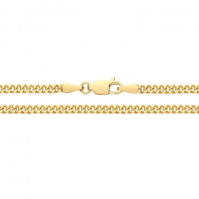 9ct Yellow Gold Semi Solid Close Curb Chain CH280Acotis Gold JewelleryCH280/24