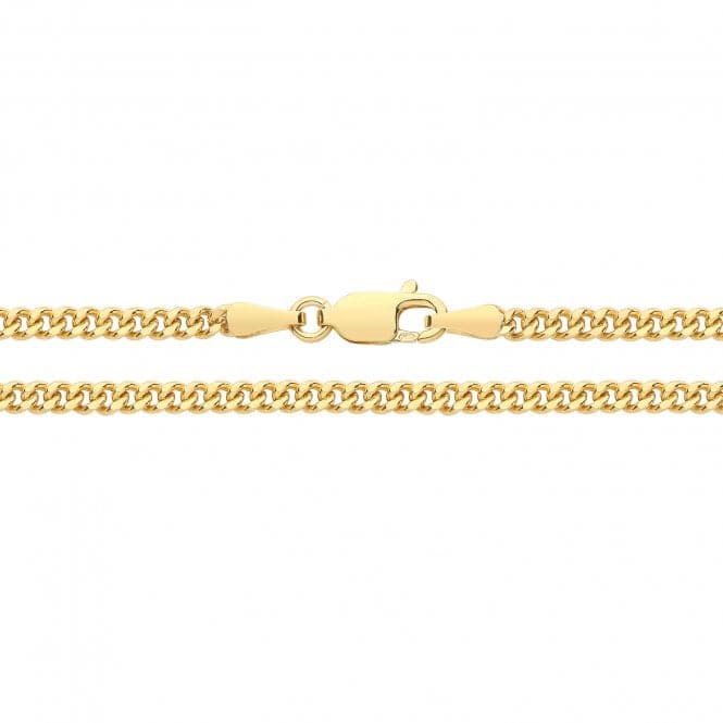 9ct Yellow Gold Semi Solid Close Curb Chain CH280Acotis Gold JewelleryCH280/18