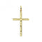 9ct Yellow Gold Semi Solid Cross H Engraved PN1213EAcotis Gold JewelleryPN1213E