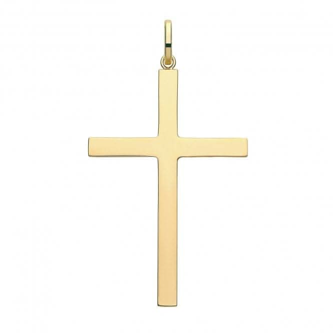 9ct Yellow Gold Semi Solid Cross PN1215Acotis Gold JewelleryPN1215