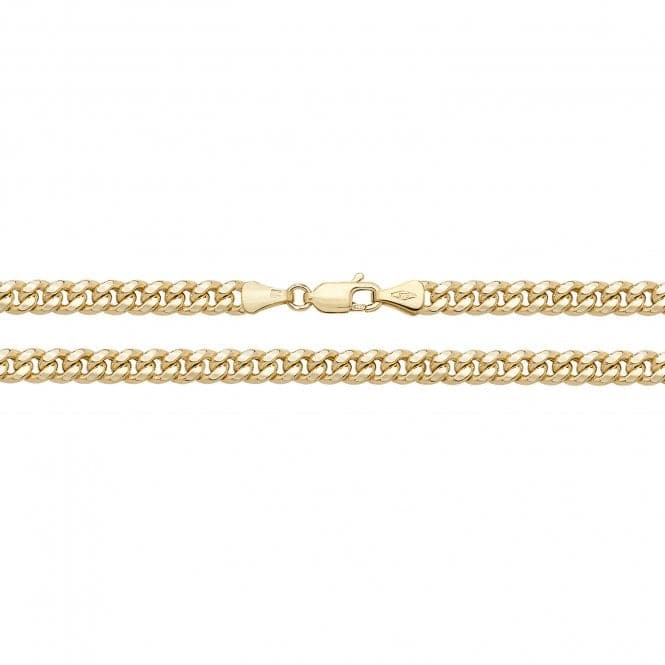 9ct Yellow Gold Semi Solid Cuban Curb Chain CH490Acotis Gold JewelleryCH490/28