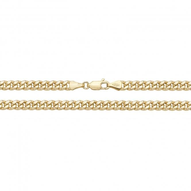 9ct Yellow Gold Semi Solid Cuban Curb Chain CH490Acotis Gold JewelleryCH490/07