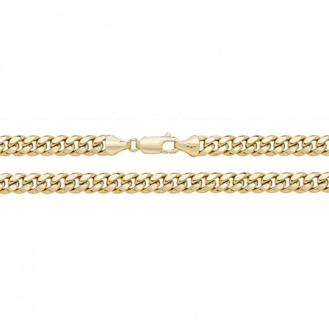 9ct Yellow Gold Semi Solid Cuban Curb Chain CH491Acotis Gold JewelleryCH491/07