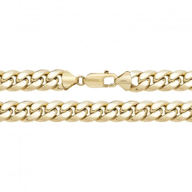 9ct Yellow Gold Semi Solid Cuban Curb Chain CH494Acotis Gold JewelleryCH494/24