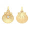 9ct Yellow Gold Shell Pendant With Zirconia PN1304Acotis Gold JewelleryPN1304