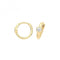 9ct Yellow Gold Single Zirconia Clickers ES1687Acotis Gold JewelleryES1687