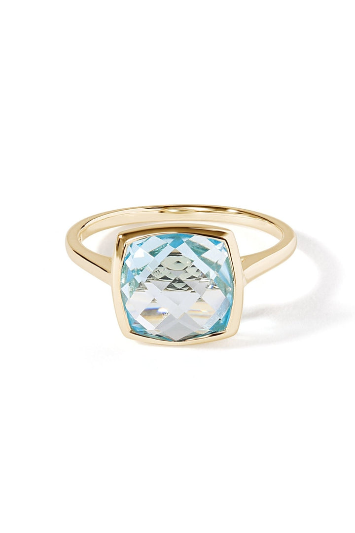 9ct Yellow Gold Sky Blue Topaz RingThe Fine CollectiveBA0061642 - L