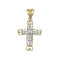 9ct Yellow Gold Small Cut Out Zirconia Cross Pendant PN840NAcotis Gold JewelleryPN840N