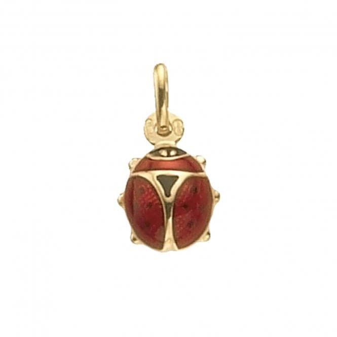 9ct Yellow Gold Small Enamel Lady Bird Pendant PN250Acotis Gold JewelleryPN250