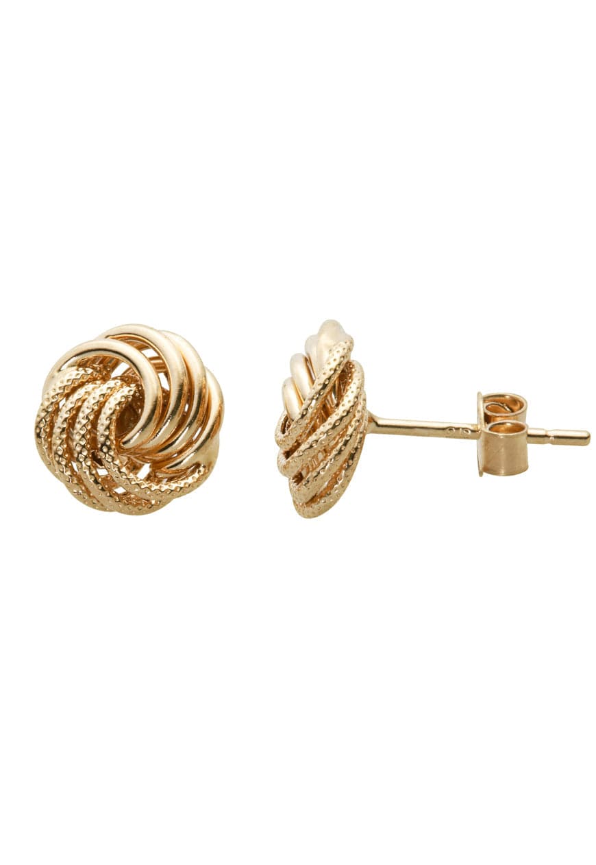 9ct Yellow Gold Small Twisted Knot EarringsThe Fine CollectiveBA0000606