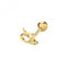 9ct Yellow Gold Snake Cartilage 6mm Post Stud ES975Acotis Gold JewelleryES975