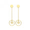 9ct Yellow Gold Snowflake Drop Earrings ER1154Acotis Gold JewelleryER1154