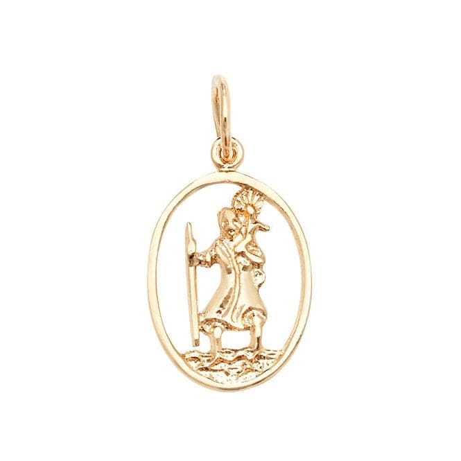 9ct Yellow Gold St Christopher Pendant PN1052Acotis Gold JewelleryPN1052