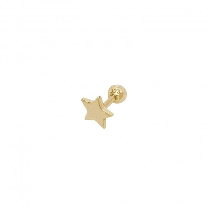 9ct Yellow Gold Star Cartilage 6mm Post Stud ES933Acotis Gold JewelleryES933