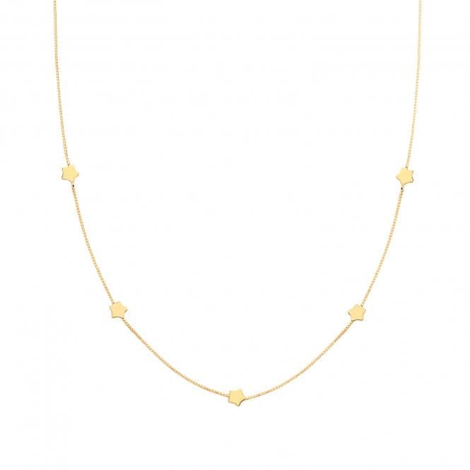 9ct Yellow Gold Star Necklet NK375Acotis Gold JewelleryNK375