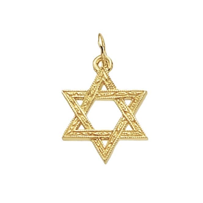 9ct Yellow Gold Star Of David Pendant PN666Acotis Gold JewelleryPN666