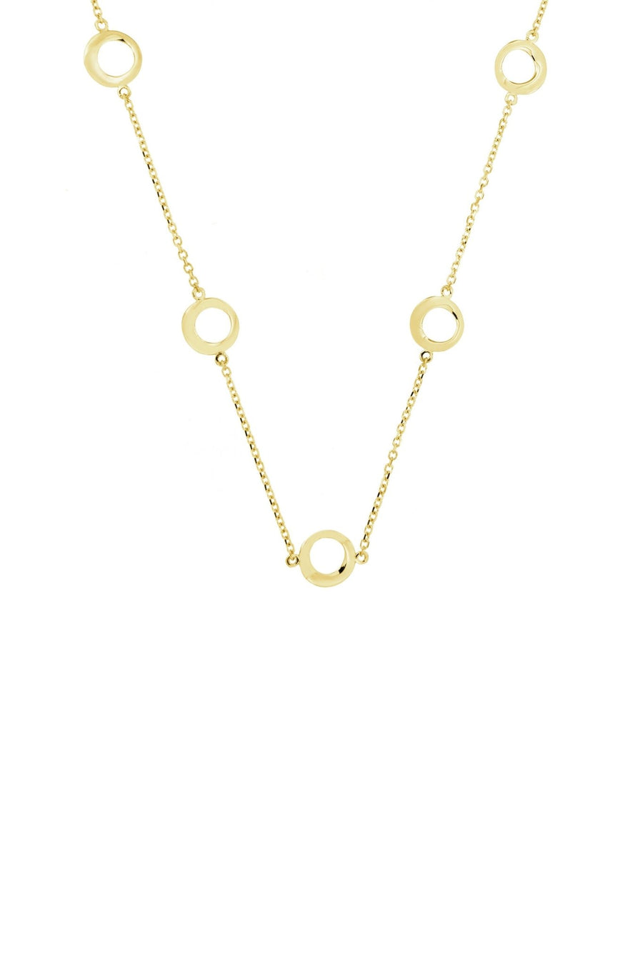 9ct Yellow Gold Station NecklaceThe Fine CollectiveBA0061529