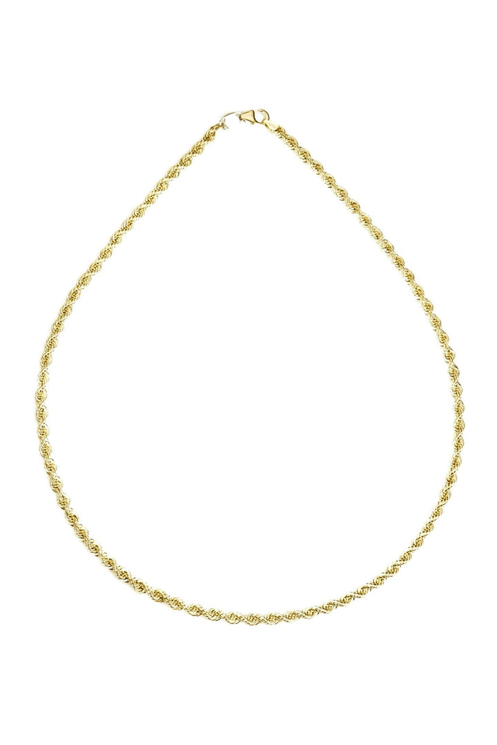 9ct Yellow Gold & Sterling Silver Bonded Rope ChainThe Fine CollectiveBA0070611