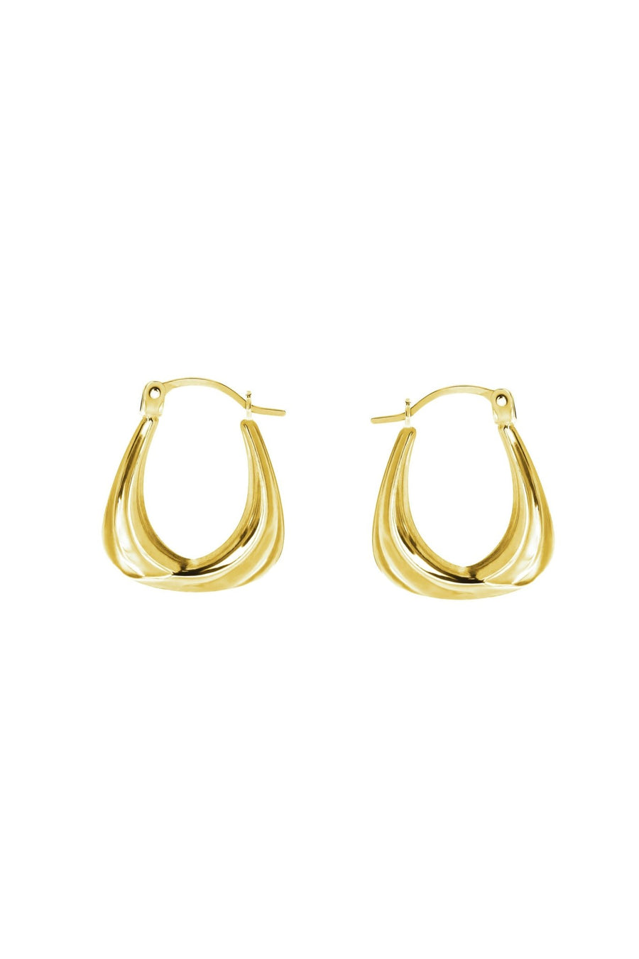 9ct Yellow Gold Swirl Handbag Creole 14mm Hoop EarringsThe Fine CollectiveBA0055194