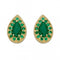 9ct Yellow Gold Teardrop Emerald Stud Earrings GE2397GElements GoldGE2397G