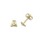 9ct Yellow Gold Teddy Bear Zirconia Stud Earrings ES296Acotis Gold JewelleryES296